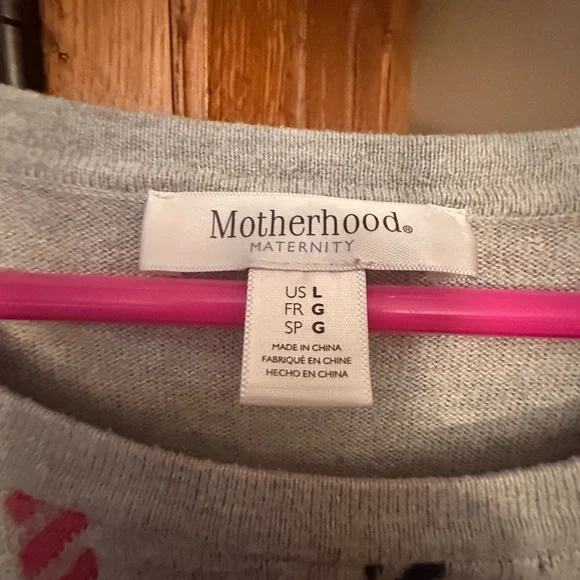 LARGE MATERNITY Plaid Patterned Gray Sweater. MUST BE BUNDLED - Picture 8 of 8